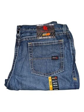 Ariat Men’s Dark Blue Relaxed Low-rise Bootcut Flame-Resistant Jeans